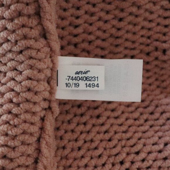 Aerie Womens Sz S Brown Chenille Oversized Turtleneck Chunky Knit Soft Sweater - Picture 14 of 14